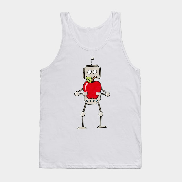 Red Apple bot Tank Top by CuteBotss